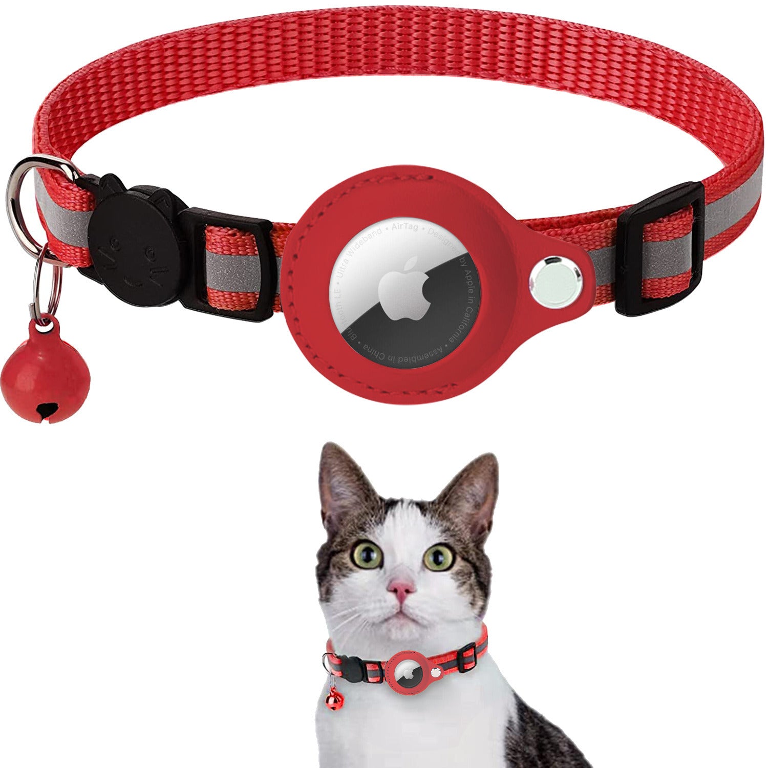 Reflective AirTag Dog Collar