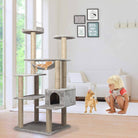 Grey Multi-Scratcher Post Cat Tree