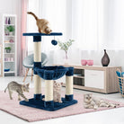 Multi-level Pets Tree with Scratching Posts and Cat Hammock