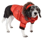 Metallic Fashion Pet Parka Coat Red