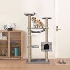 Grey Multi-Scratcher Post Cat Tree