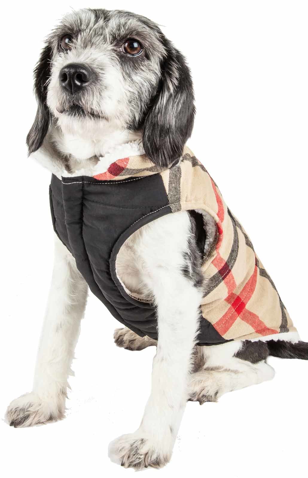 Classical Plaided Insulated Pet Jacket