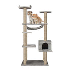 Grey Multi-Scratcher Post Cat Tree