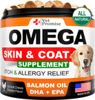 Omega 3 Skin and Coat Supplement Fish Chews Oil for Pets