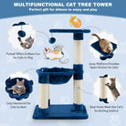 Multi-level Pets Tree with Scratching Posts and Cat Hammock