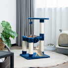 Multi-level Pets Tree with Scratching Posts and Cat Hammock