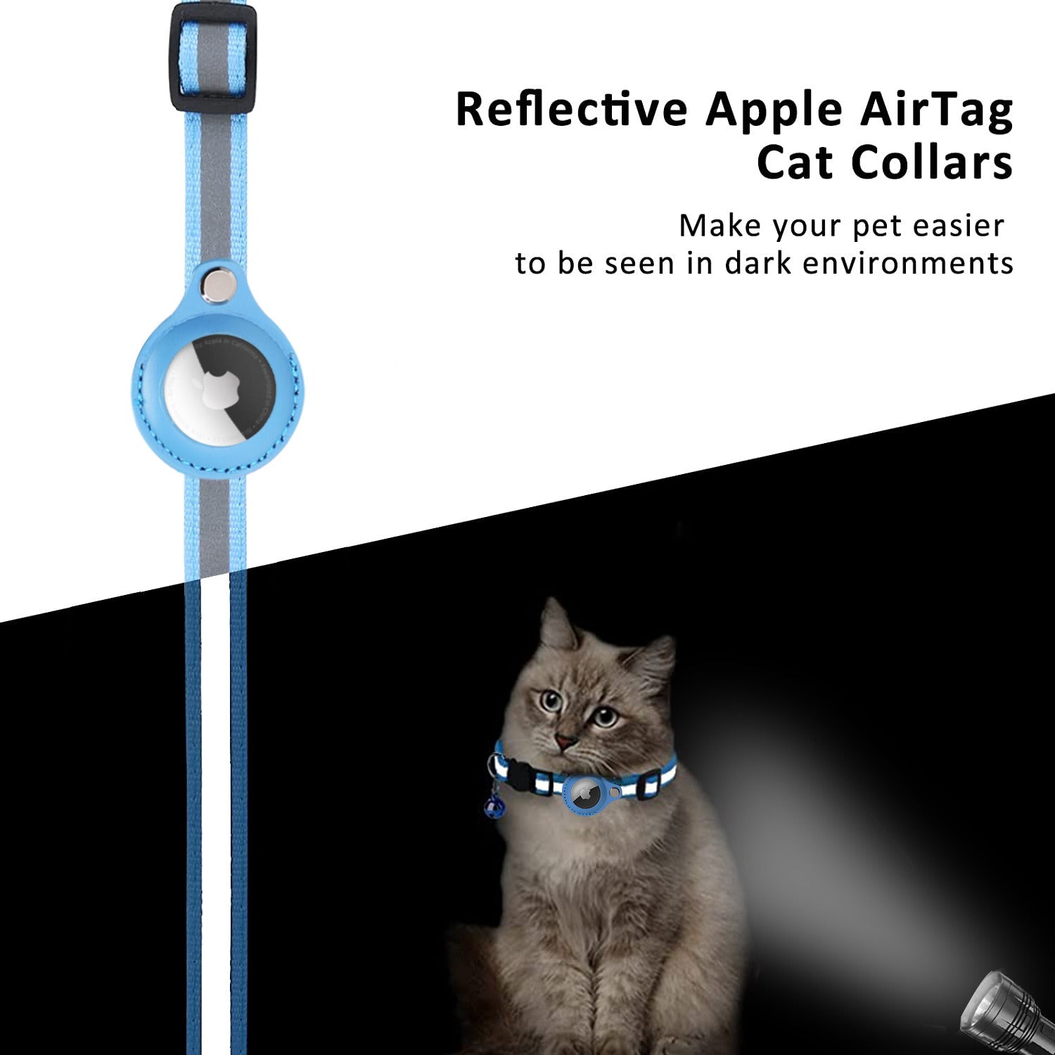 Reflective AirTag Dog Collar