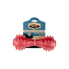 TPR Spiked Squeak Bone Red Dog Toy