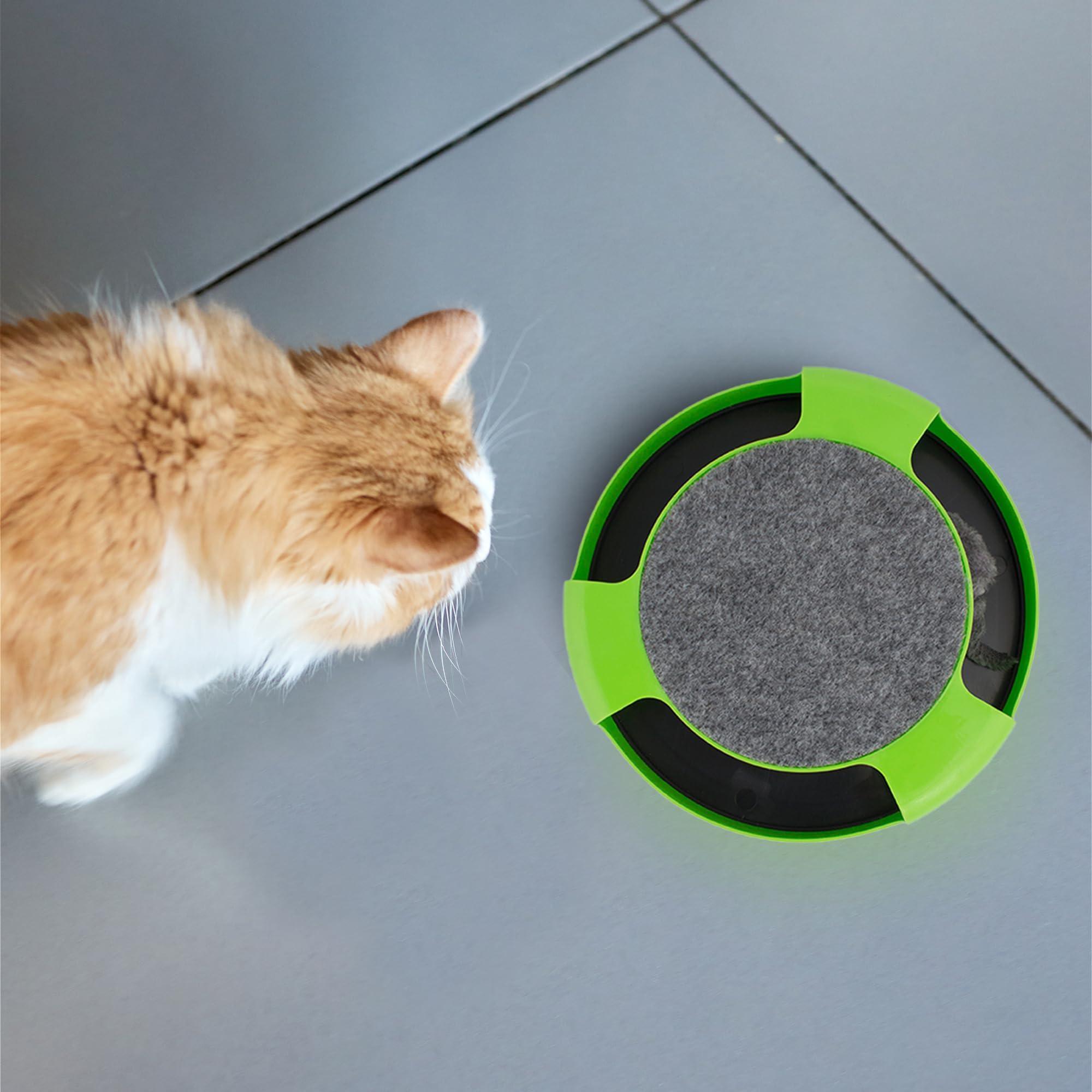 Green SpinPurr Interactive Cat Toy