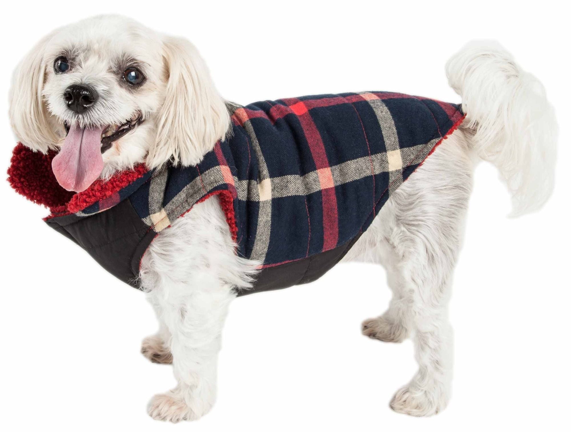 Classical Plaided Insulated Pet Jacket